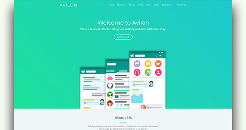 صفحه فرود Avilon html