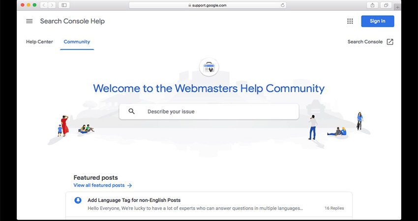 انجمن Google Webmaster Help Community