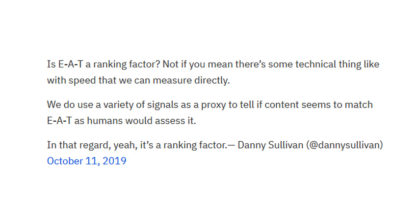 آیا E-A-T فاکتور تعیین‌کننده رتبه سایت است؟