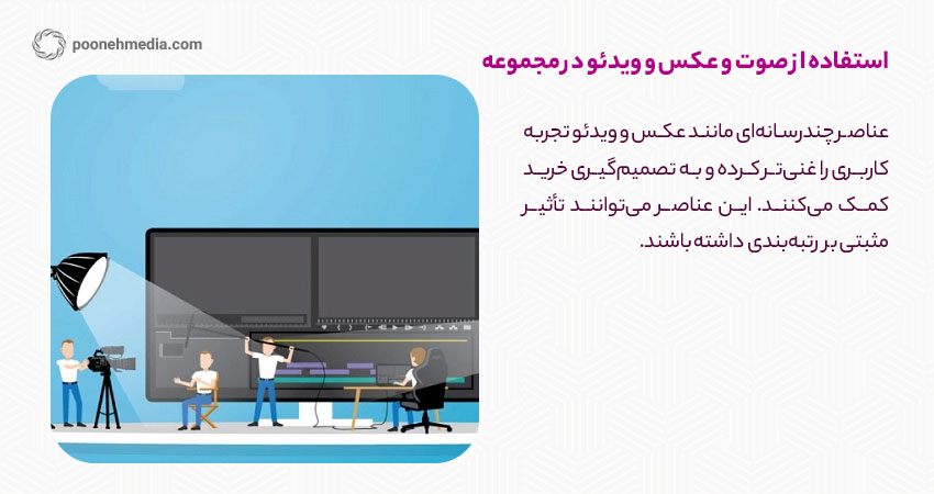 استفاده از صوت و عکس و ویدئو در مجموعه