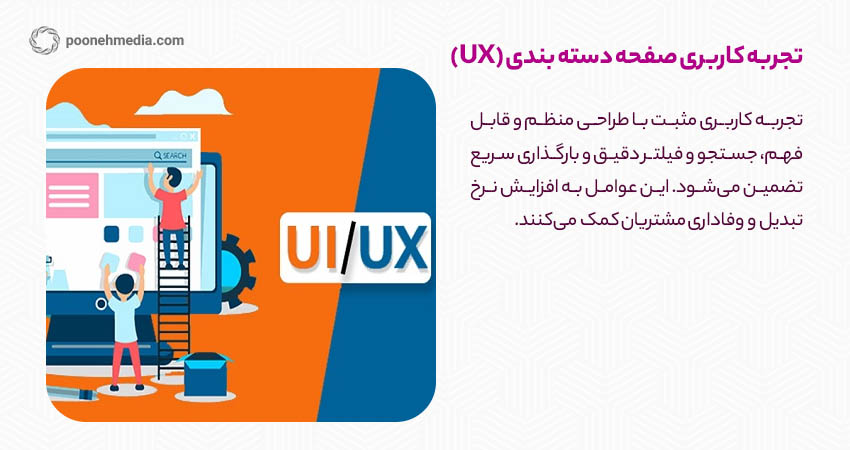 تجربه کاربری صفحه دسته بندی (UX)	