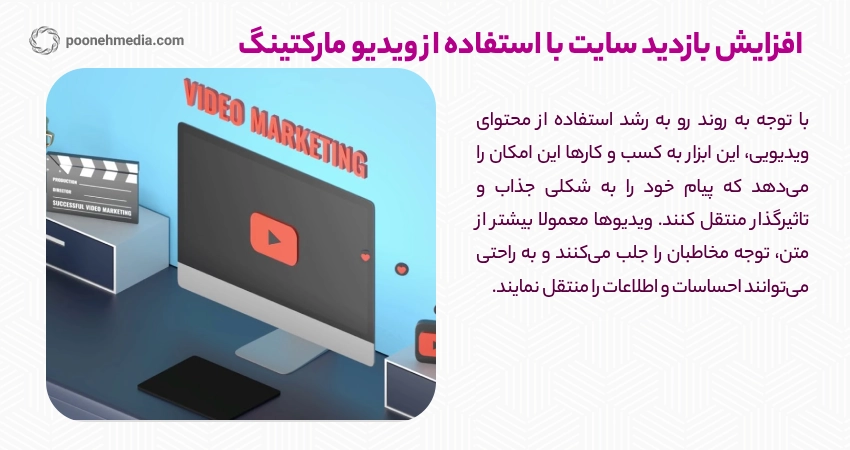 افزایش بازدید سایت با استفاده از ویدیو مارکتینگ