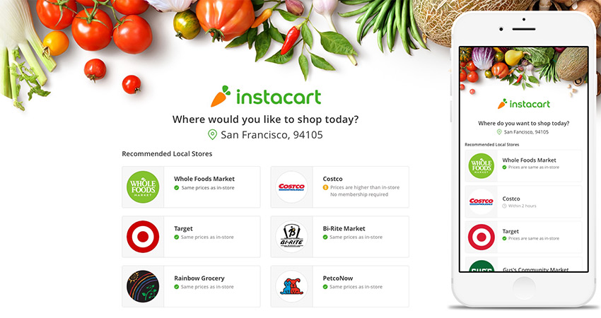 سوپرمارکت آنلاین Instacart