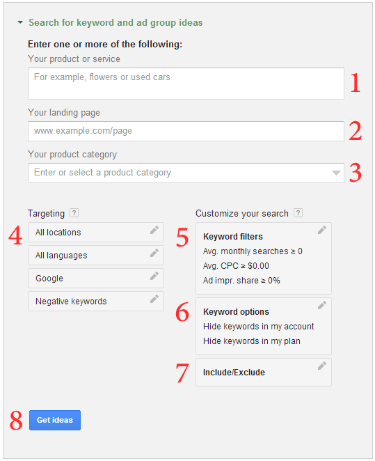 keyword planner 