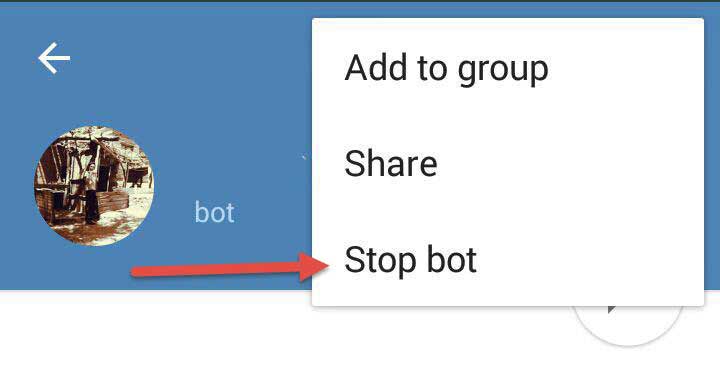 حذف ربات تلگرام