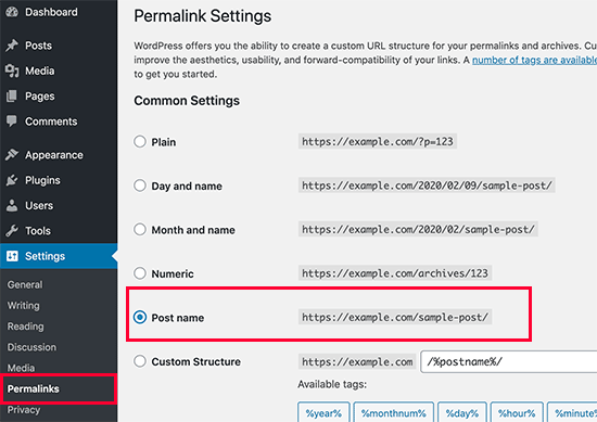 permalinks در سئو وردپرس سایت