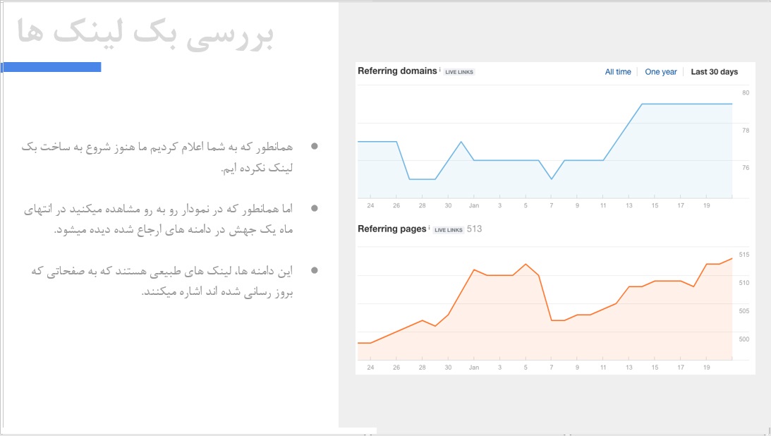 بررسی بک لینک ها