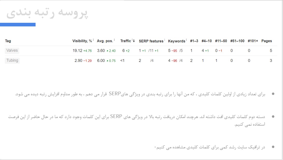 پروسه رتبه بندی سایت