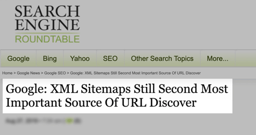 از نقشه سایت XML استفاده کنید