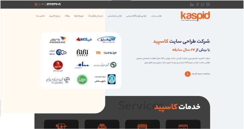 شرکت طراحی سایت کاسپید