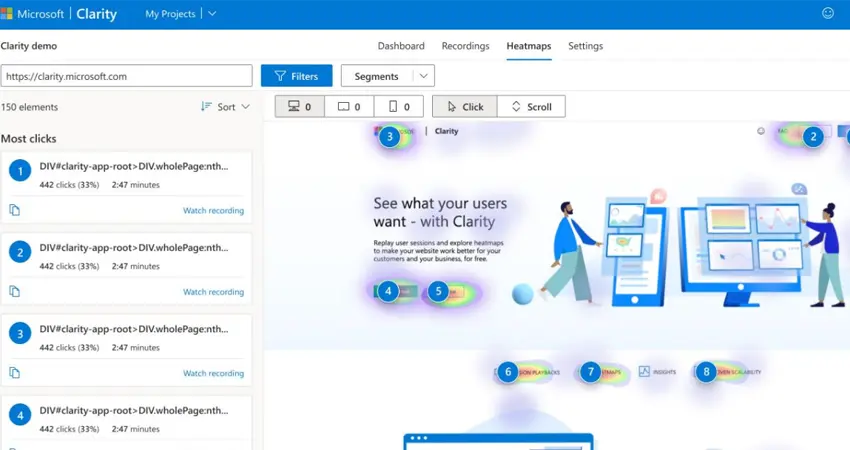 مایکروسافت کلریتی (Microsoft Clarity)