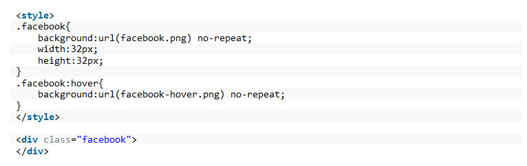 Combine images using CSS sprites