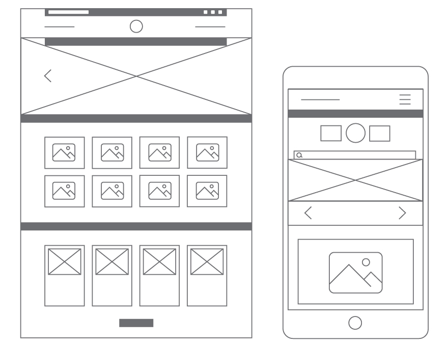 نمونه Wireframe پونه مدیا