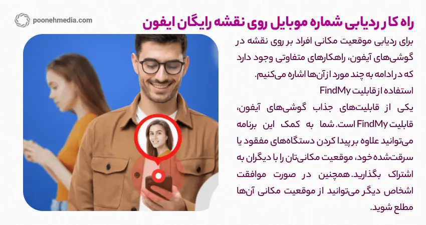 راه کار ردیابی شماره موبایل روی نقشه رایگان ایفون