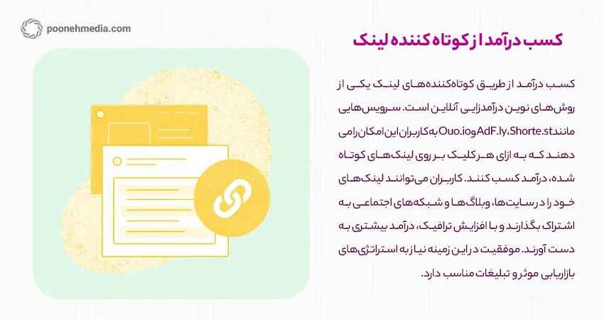کسب درآمد از کوتاه کننده لینک 