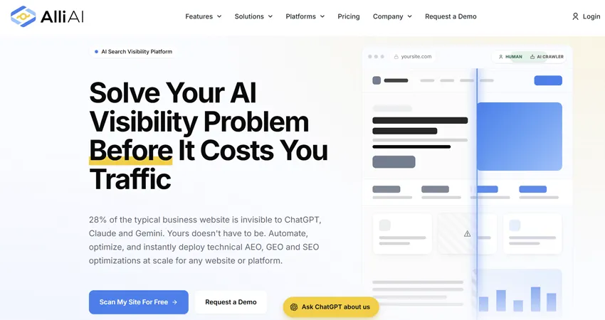 Alli AI اتوماسیون هوشمند سئو داخلی و تکنیکال